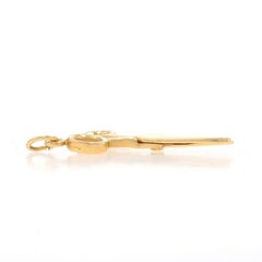 Yellow Gold Scissors Charm - 14k Office Arts & Crafts Schools Supplies Moves