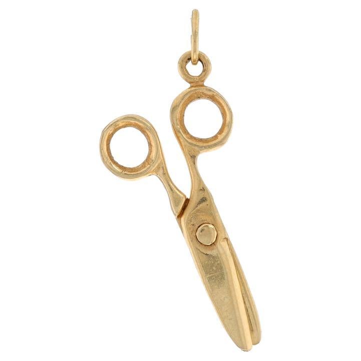 Yellow Gold Scissors Charm - 14k Office Arts & Crafts Schools Supplies Moves For Sale