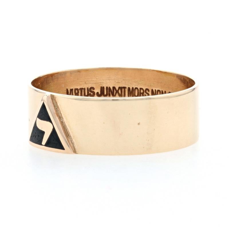 Gelbgold Scottish Rite 14th Degree Herren Yod Band, 10k Masonic Ring im Zustand „Hervorragend“ in Greensboro, NC