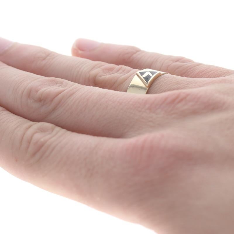 Gelbgold Scottish Rite 14th Degree Herren Yod Band, 10k Masonic Ring 1