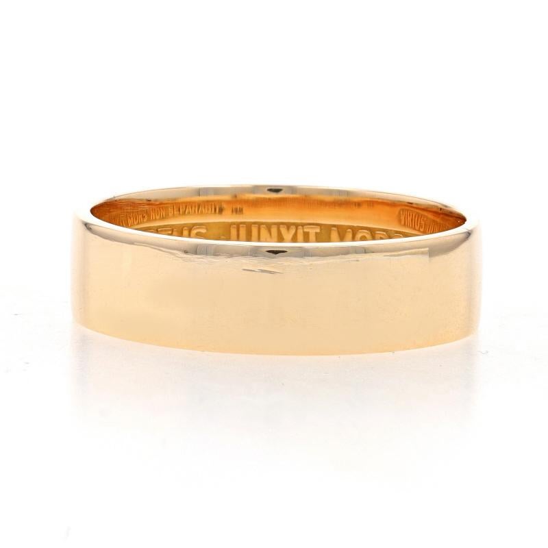 Yellow Gold Scottish Rite Men's 14th Degree Band - 14k Black Enamel Masonic Ring For Sale 5
