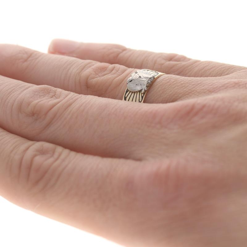 Yellow Gold Scottish Rite Men's 32nd Degree Ring - 14k Enamel Masonic Symbols For Sale 2