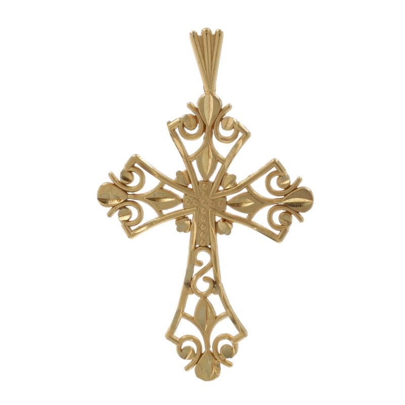Marchio: Michael Anthony

Contenuto del metallo: Oro giallo 14k

Tema: Croce a volute, Fede
Caratteristiche: Finitura opaca con dettagli incisi

Misure

Altezza (dalla cauzione fissa): 1 17/32