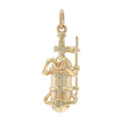 Pendentif en or jaune pour bouteille de plongée 14k Snorkeling Gear