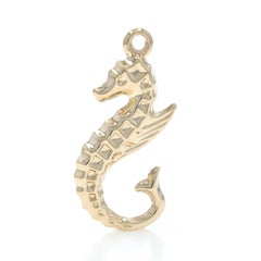 Yellow Gold Seahorse Charm - 14k Ocean Life Beach