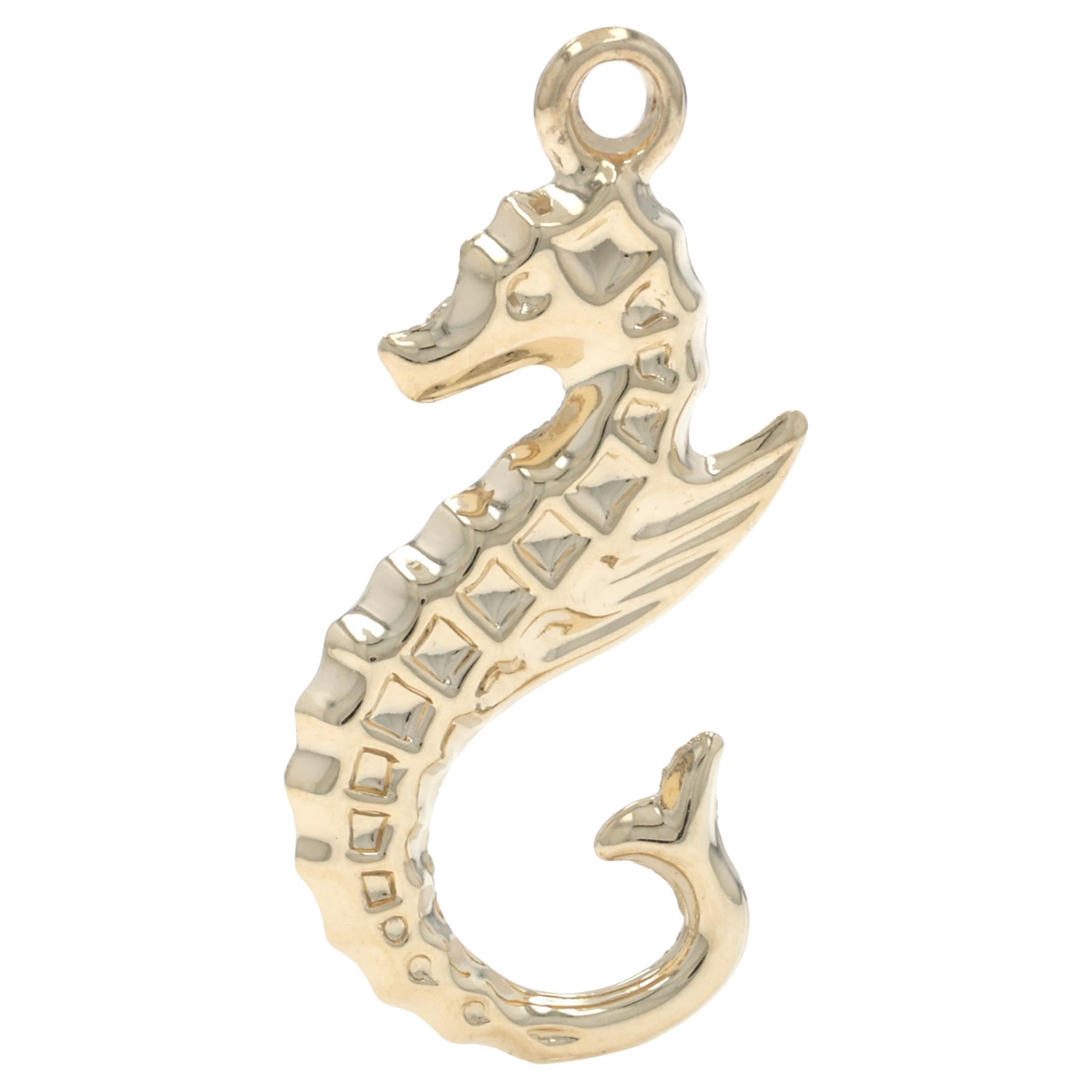 Breloque hippocampe en or jaune - 14k Ocean Life Beach