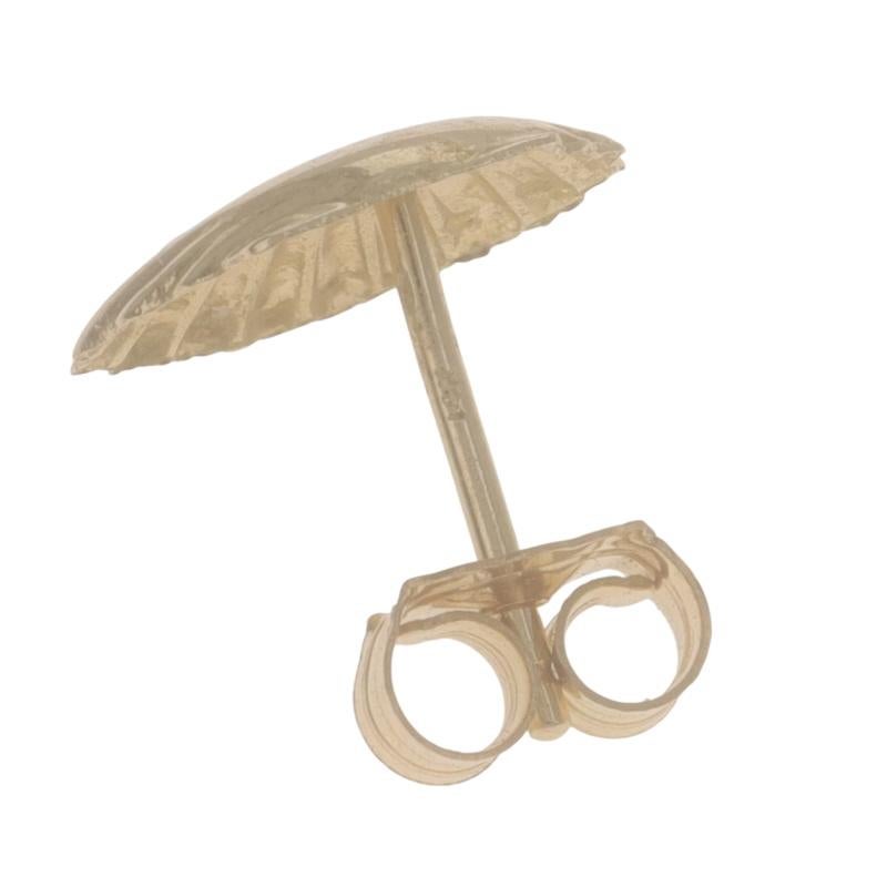 Boucles d'oreilles coquillages en or jaune 14k plage océan percé en vente 1