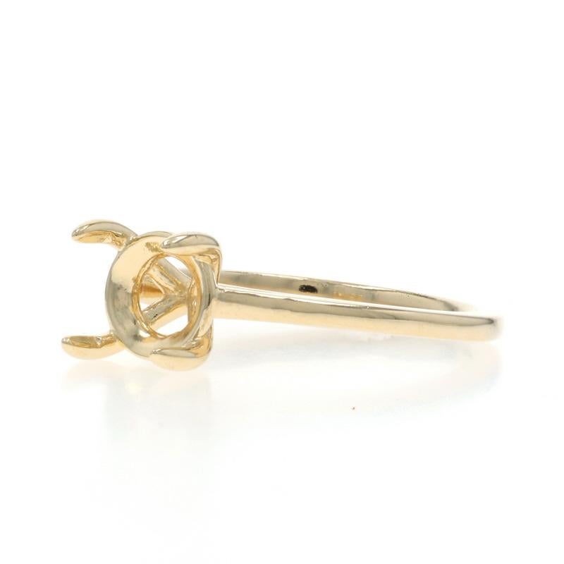 De las mujeres Anillo de compromiso de oro amarillo semimontura - Solitario 14k en venta