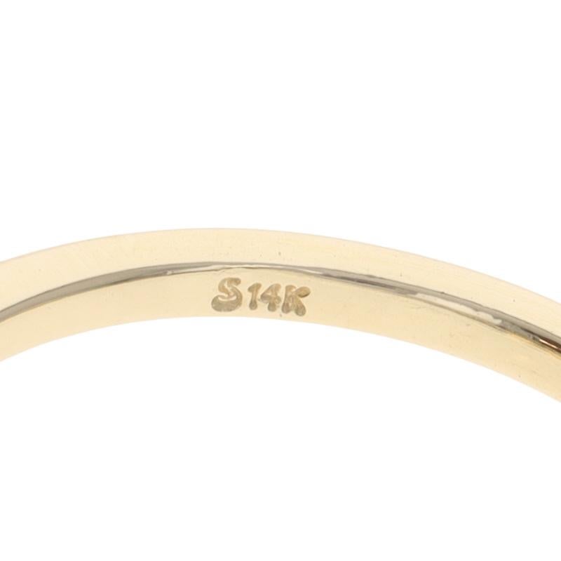 Anillo de compromiso de oro amarillo semimontura - Solitario 14k en venta 3