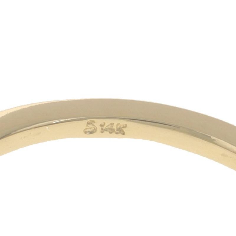 Yellow Gold Semi-Mount Solitaire Engagement Ring - 14k Cathedral for ~6.5mm For Sale 2