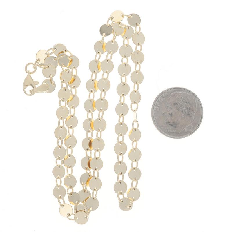 Donna Collana a catena di paillettes in oro giallo da 18