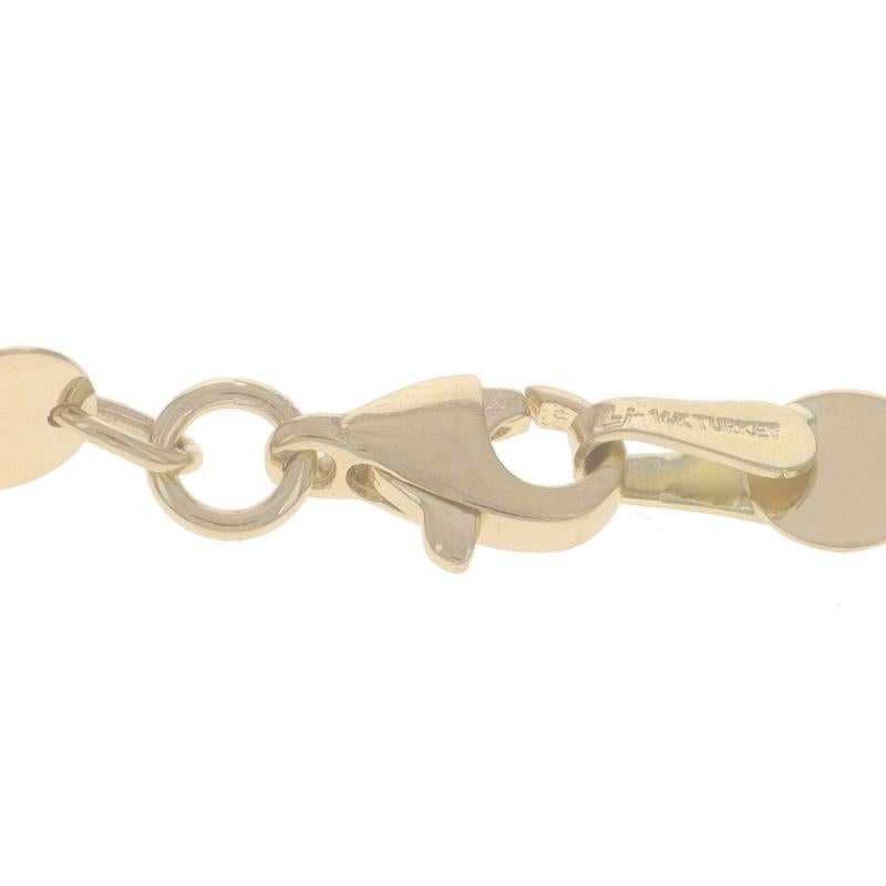 Collana a catena di paillettes in oro giallo da 18