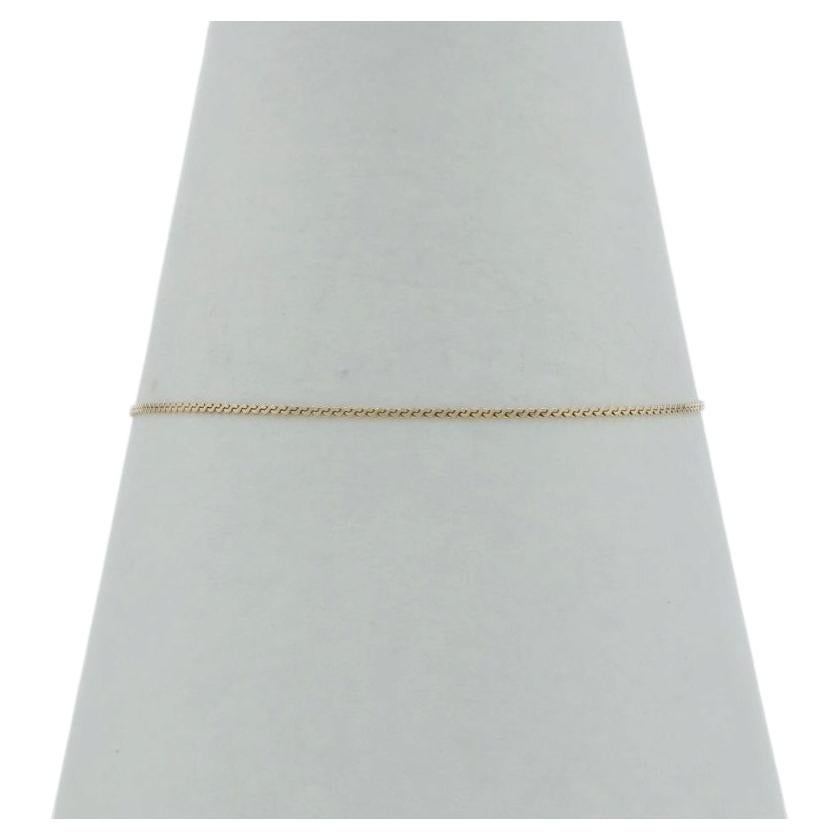 Gelbgold Serpentine Kette Armband 7" - 14k im Angebot