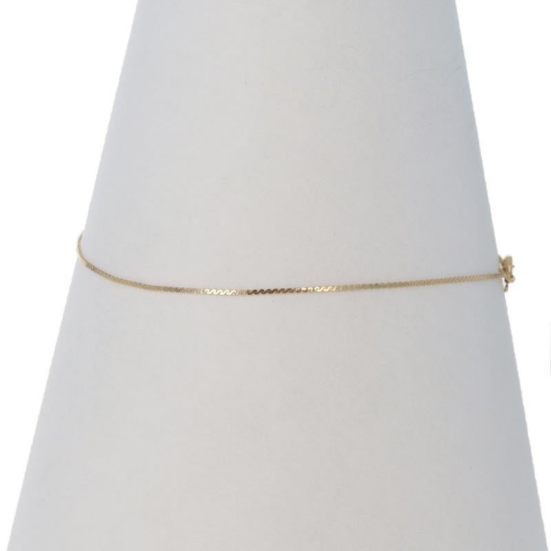 Bracelet en or jaune avec chaîne serpentine - 14k Excellent état - En vente à Greensboro, NC