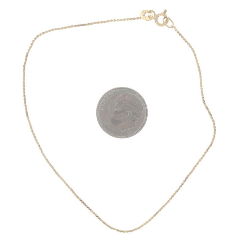 Bracelet en or jaune avec chaîne serpentine - 14k en vente 1