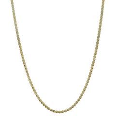 Yellow Gold Serpentine Chain Necklace 14 3/4" 14k