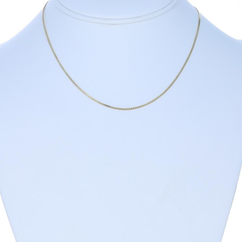 Collana con catena a serpentina in oro giallo 14 3/4