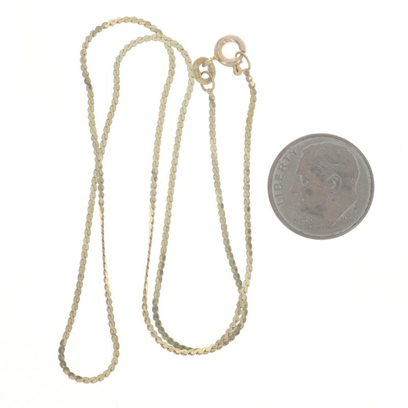 Donna Collana con catena a serpentina in oro giallo 14 3/4