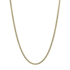 Yellow Gold Serpentine Chain Necklace 15 1/2" - 14k