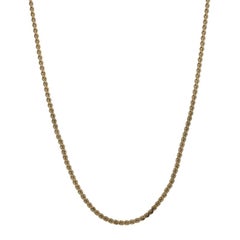 Yellow Gold Serpentine Chain Necklace 15 1/4" - 14k