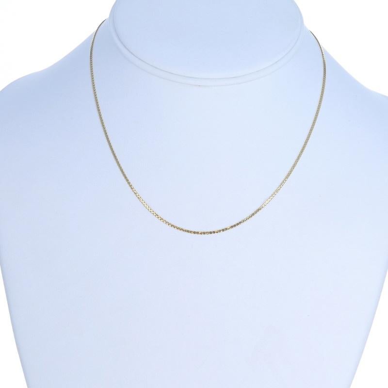 Yellow Gold Serpentine Chain Necklace 15