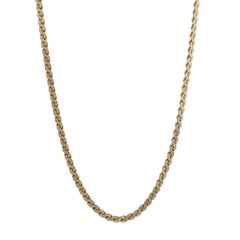 Yellow Gold Serpentine Chain Necklace 16 1/2" - 14k