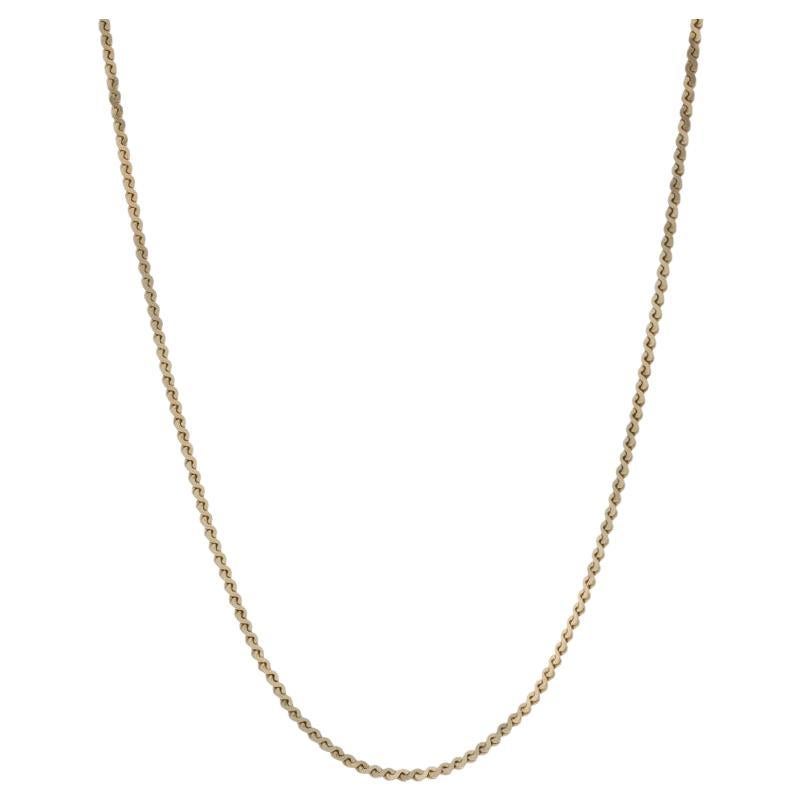 Collana con catena a serpentina in oro giallo da 16 1/2" - 14k