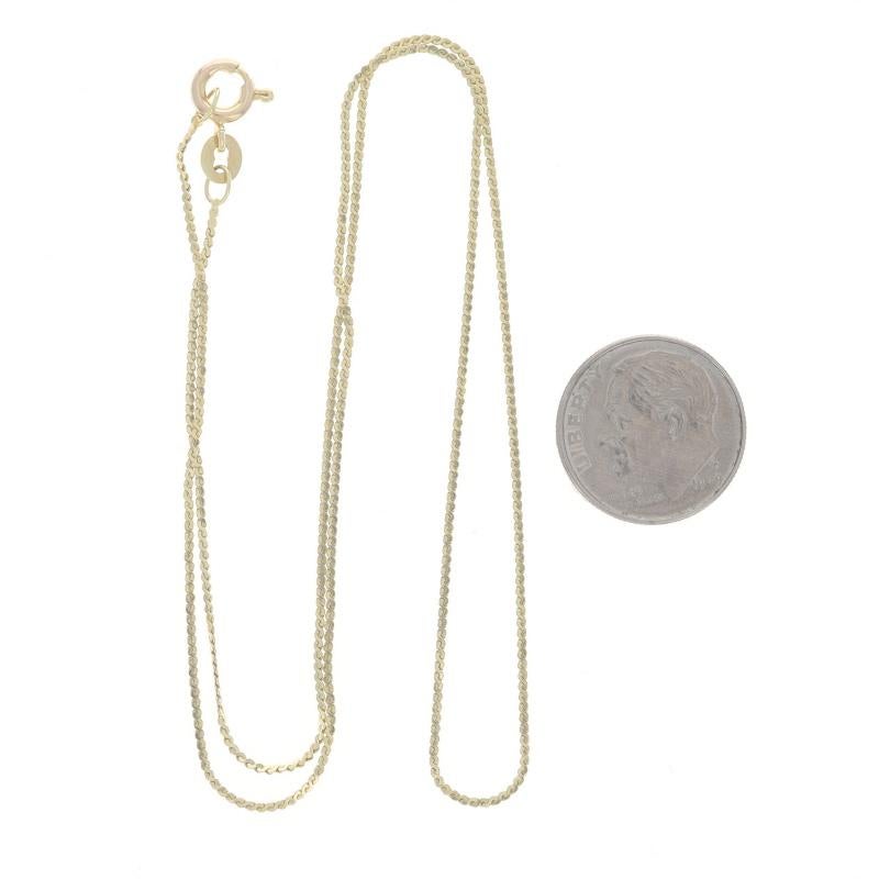 Collier à chaîne serpentine en or jaune 17 1/2