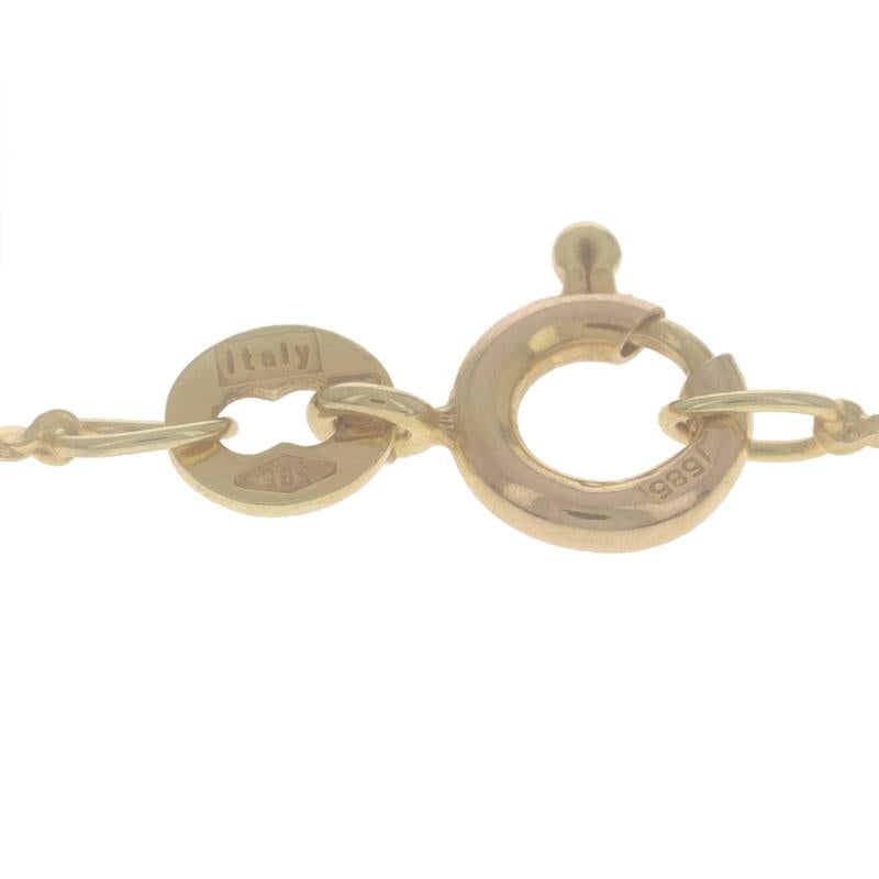 Collier à chaîne serpentine en or jaune 17 1/2