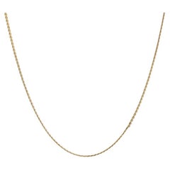 Collier à chaîne serpentine en or jaune 17 1/2" - 14k Italie