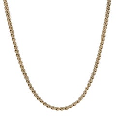 Yellow Gold Serpentine Chain Necklace 18" - 14k