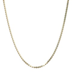 Yellow Gold Serpentine Chain Necklace, 14k Italy