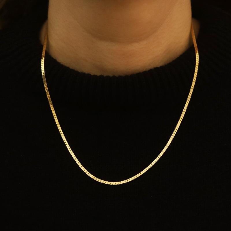 Collar Cadena Serpentina Oro Amarillo 19 3/4