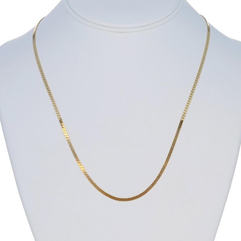 De las mujeres Collar Cadena Serpentina Oro Amarillo 19 3/4