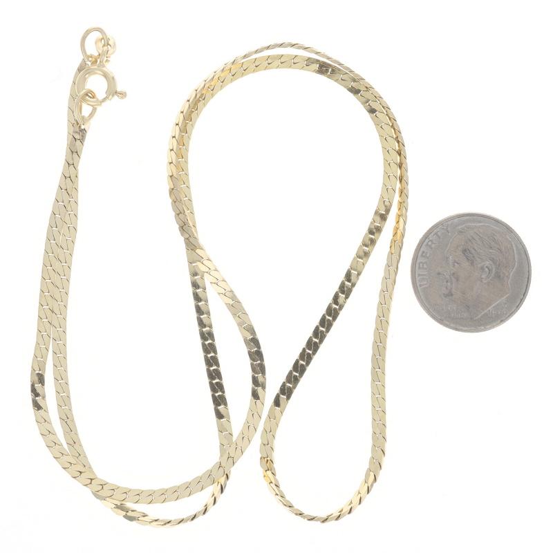 Collar Cadena Serpentina Oro Amarillo 19 3/4