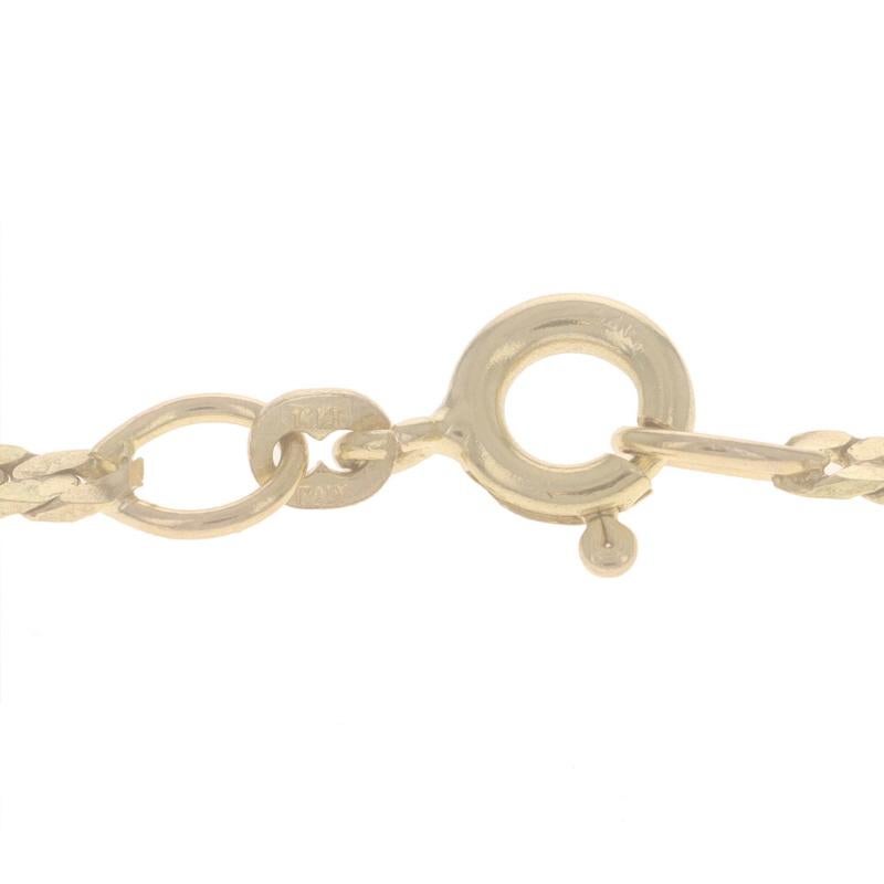 Collar Cadena Serpentina Oro Amarillo 19 3/4