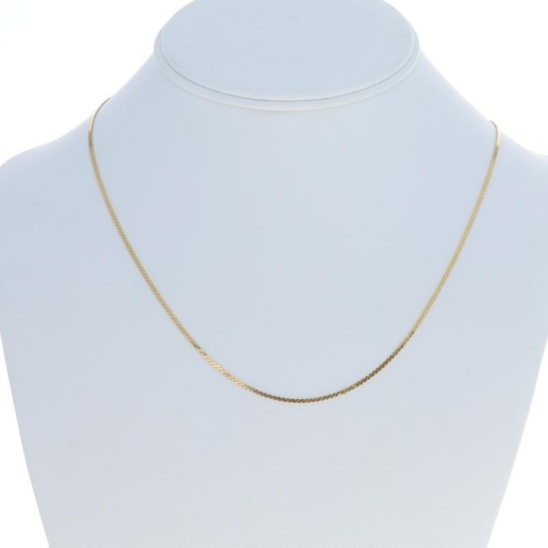 Collana con catena a serpentina in oro giallo da 20