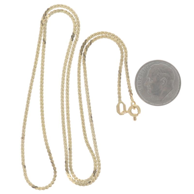 Donna Collana con catena a serpentina in oro giallo da 20