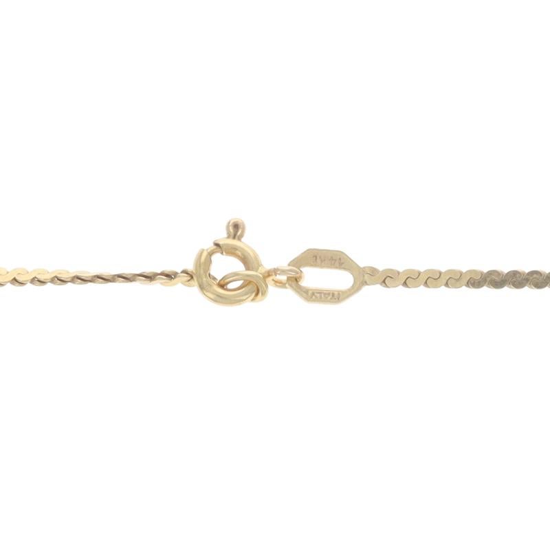 Collana con catena a serpentina in oro giallo da 20