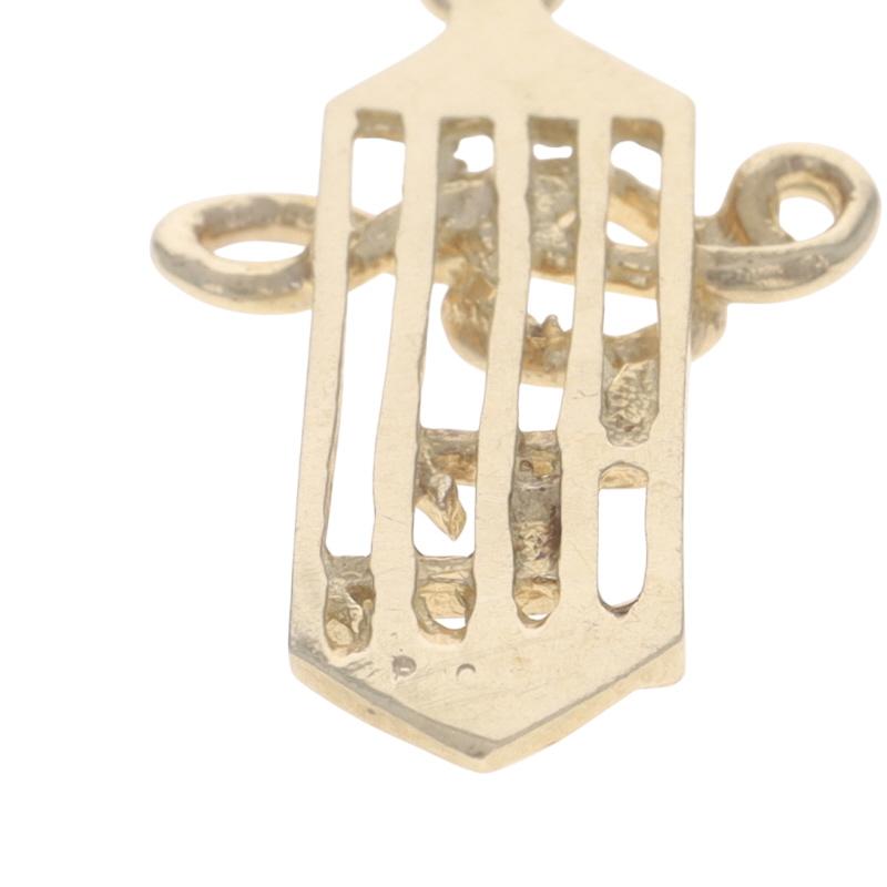 Yellow Gold Sheet Music Pendant - 14k Treble Clef Notes For Sale 1