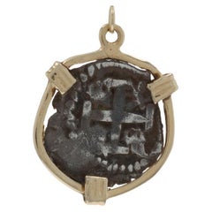 Yellow Gold Shipwreck Spanish Reale Coin Pendant - 14k Currency