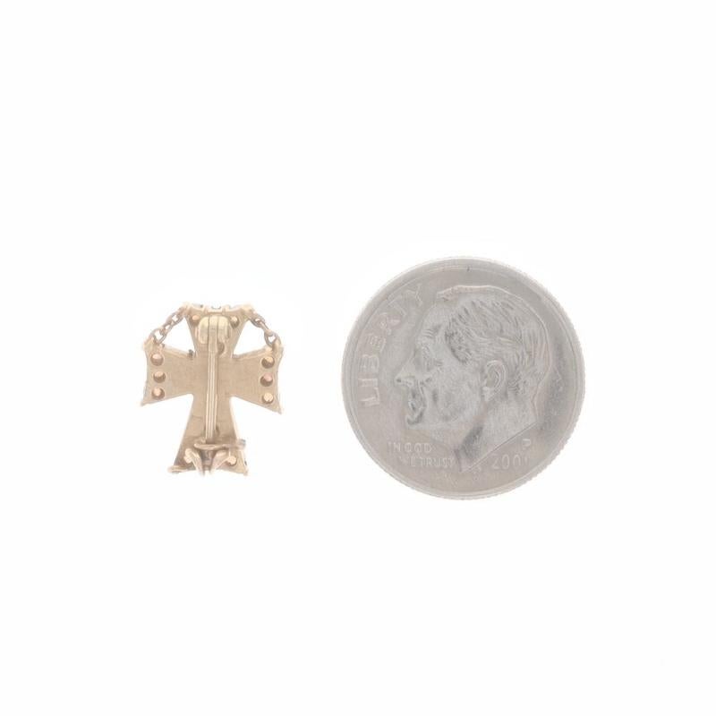 Gelbgold Sigma Chi Antike Sweetheart Mini Badge - 14k Opal Fraternity Pin (Perle) im Angebot