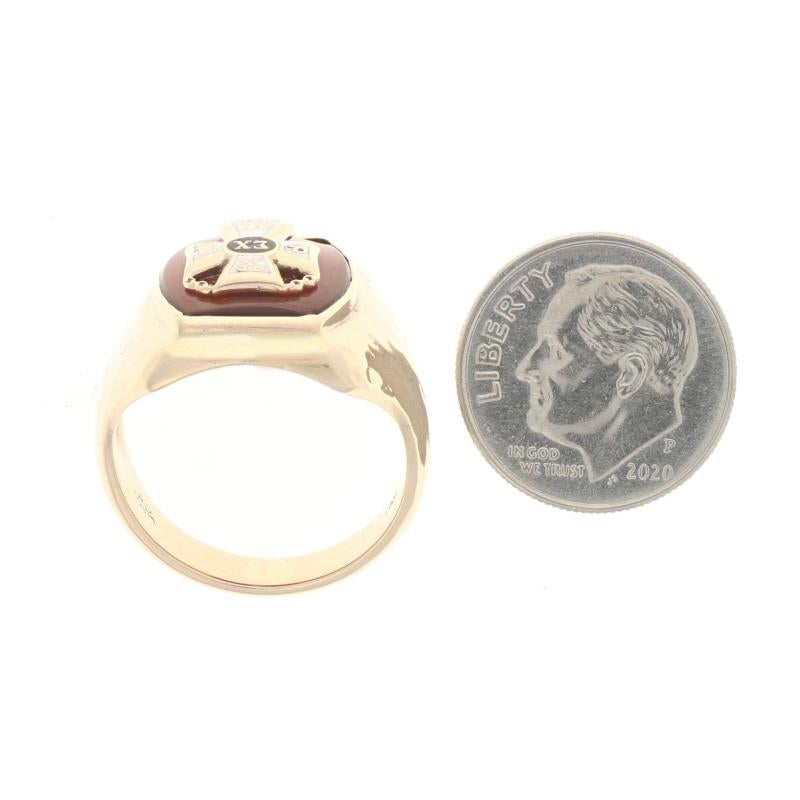 Gelbgold Sigma Chi Vintage Ring - 10k Karneol Fraternity Greek Society, Gelbgold Herren