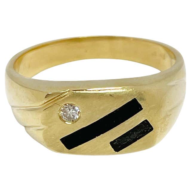Anello Massonico Vintage In Acciaio Inox 316L Oro - Uomo Retrò Fascia Massonica Senza Pietra - Foto 1