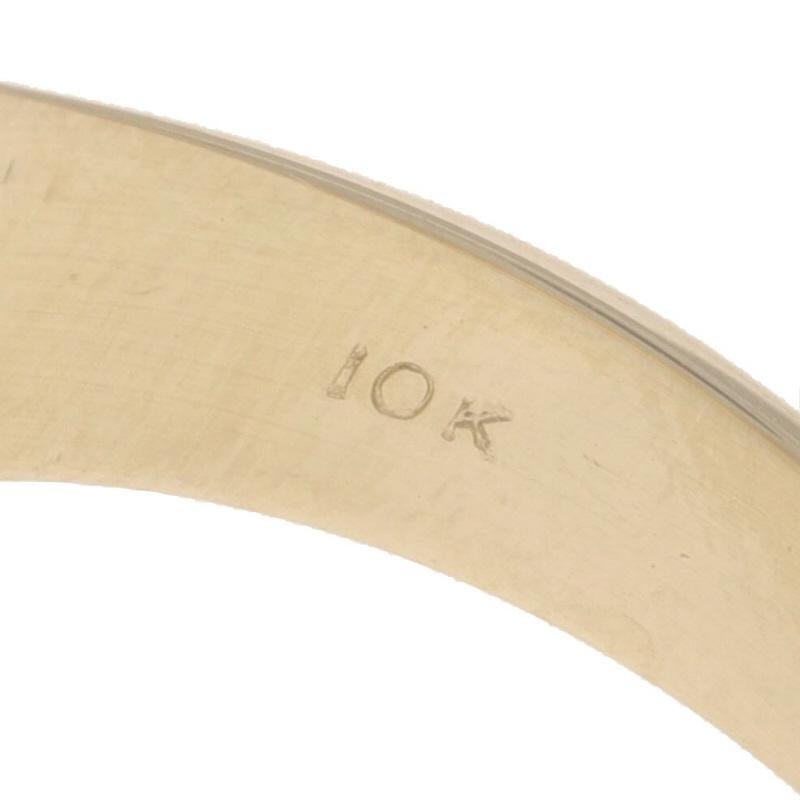 Yellow Gold Signet Men's Ring - 10k Engravable Brushed Oval For Sale 4