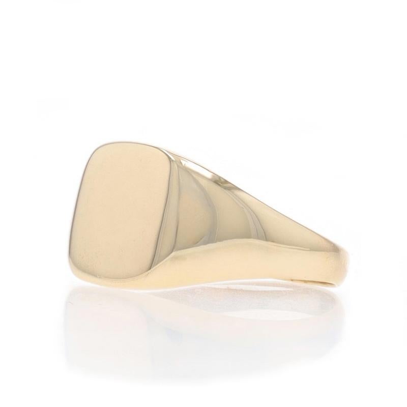 Women's Yellow Gold Signet Ring - 10k Engraveable Square