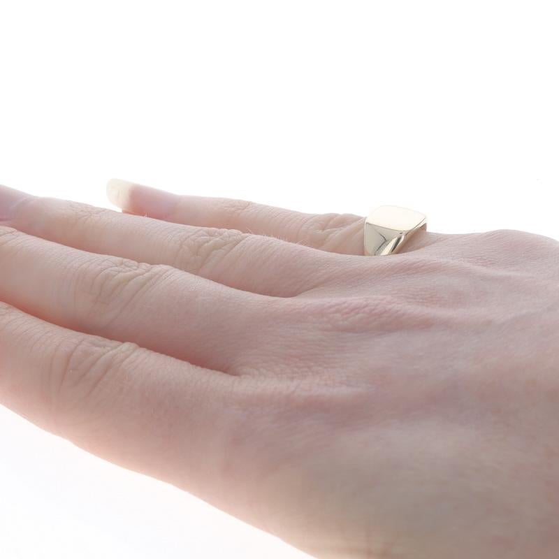 Yellow Gold Signet Ring - 10k Engraveable Square 1
