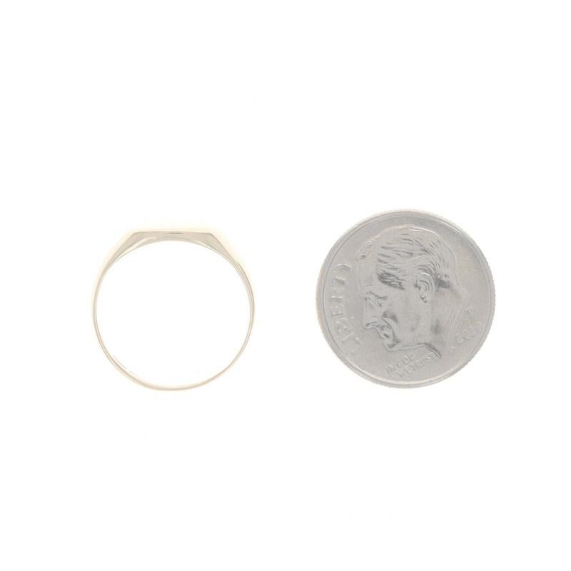 Yellow Gold Signet Ring - 10k Engraveable Square 2