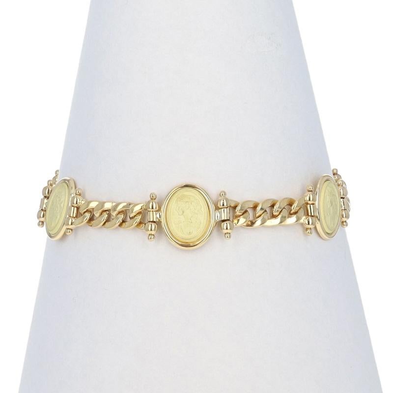 Metallgehalt: 18k Gelbgold

Stil der Kette: Kandare
Armband Style: Kette Station
Verschluss-Typ: Karabinerhakenverschluss
Thema: Silhouette

Messungen

Kettenbreite: 7/32