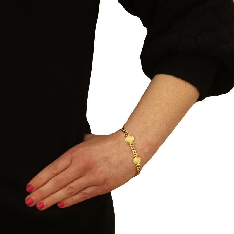 Gelbgold Silhouette Station Armband 7 1/4